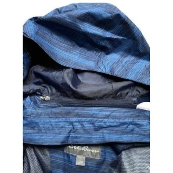 Eddie Bauer Barrier Ridge 2.0 Jacket Blue & Black Stripes Men’s TXL Waterproof - Picture 5 of 12